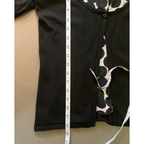 August Silk faux blouse and cardigan layered look 3/4 sleeve knit pullover - Picture 7 of 8